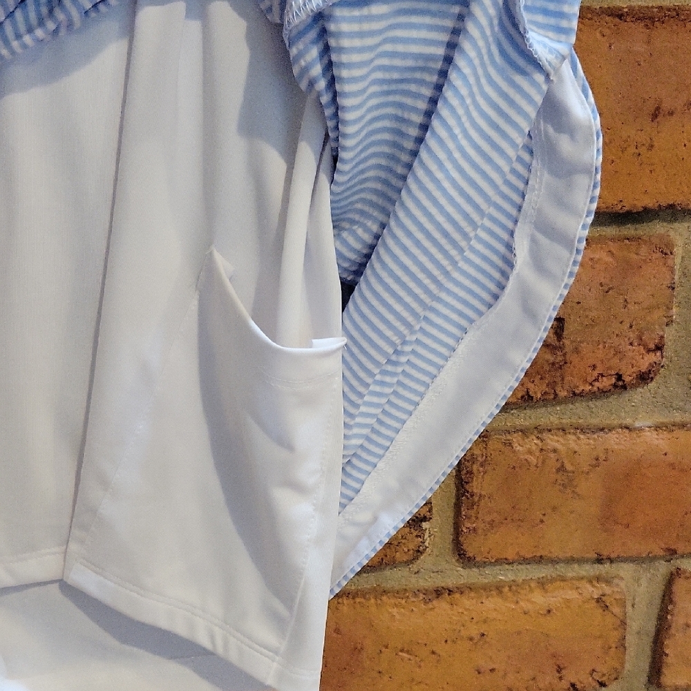 Blue and White Striped Skirt - Picture 4 of 5